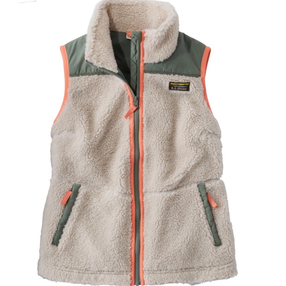 NWT LL Bean Women's Bean's Sherpa Fleece Vest XL